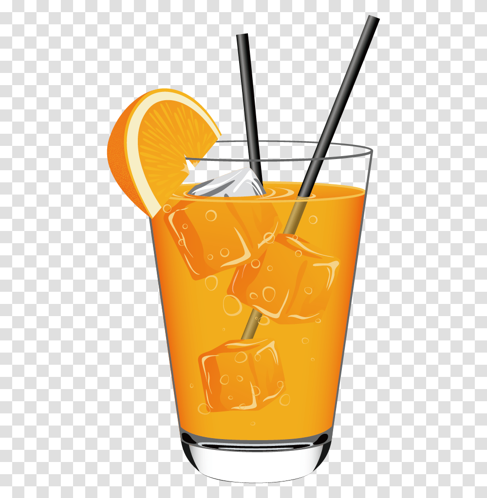 Soft Drink Orange Juice Cocktail Non Alcoholic Drink Cold Drink Vector, Beverage, Food, Ice Pop, Honey Transparent Png