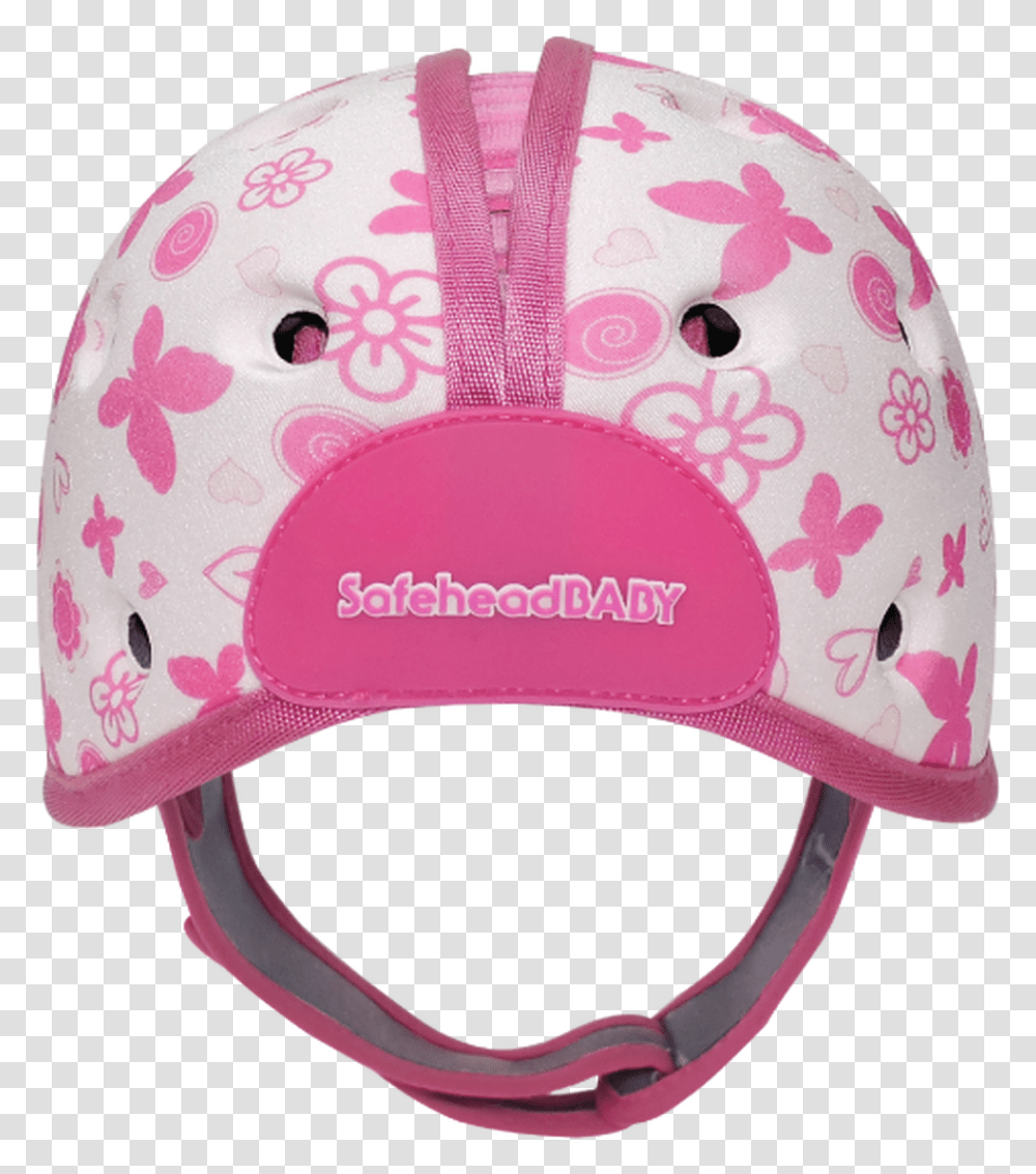 Soft Protective Headgear Pink Butterfly Safeheadbaby, Clothing, Baseball Cap, Hat, Helmet Transparent Png
