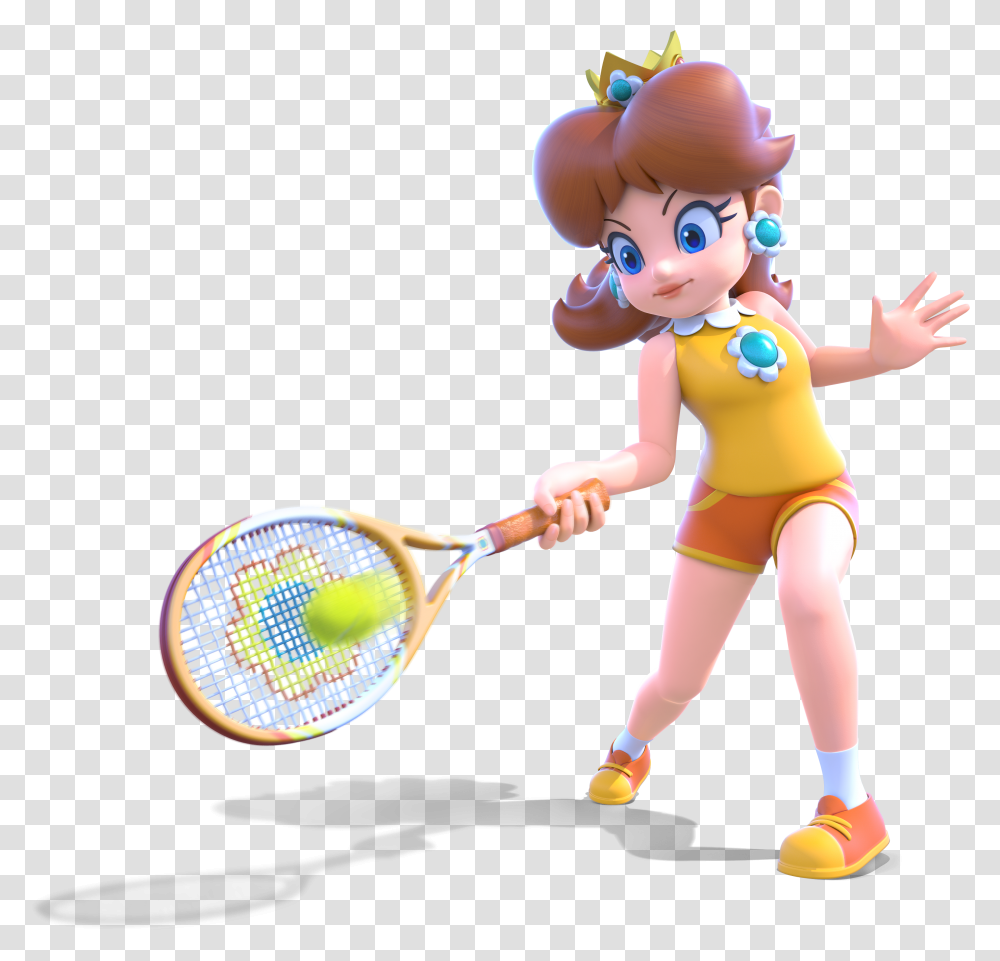 Soft Tennis Mario Tennis Aces Daisy, Person, Human, Racket Transparent Png