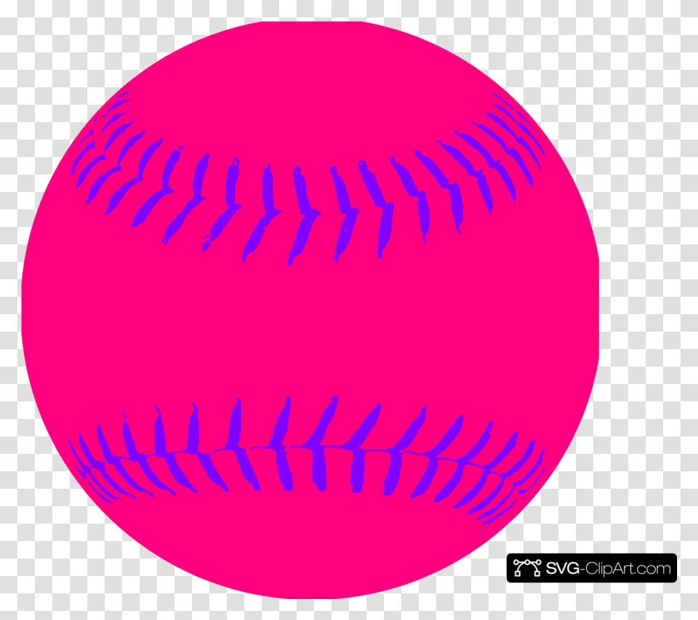 Softball Pink Clip Art Icon And Clipart College Baseball, Sport, Sports, Team Sport, Ballplayer Transparent Png