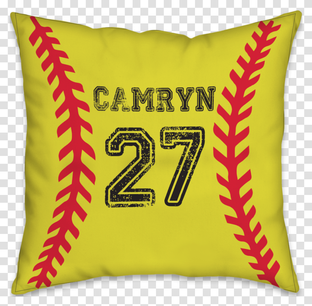 Softball Stitches Baseball Sister Im Just Here For The Concession Stand, Pillow, Cushion Transparent Png