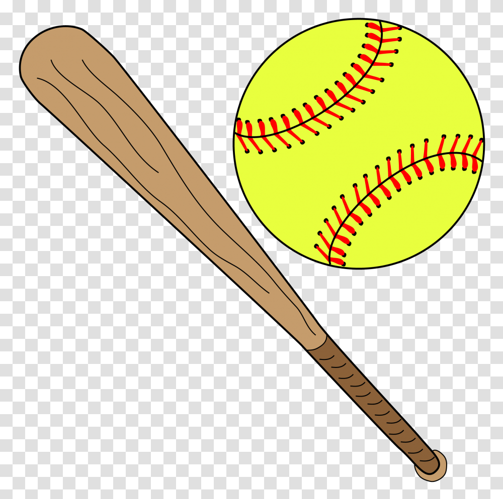 Softball With Bat, Team Sport, Sports, Baseball, Baseball Bat Transparent Png
