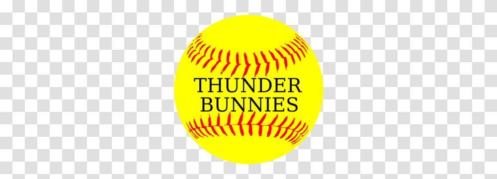 Softball Yellow Thunder Bunnies Clip Art, Team Sport, Sports, Advertisement Transparent Png