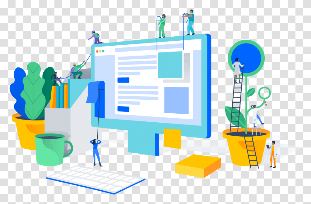 Software Build Software Development Illustration, Person, Computer Keyboard, Word, Plot Transparent Png