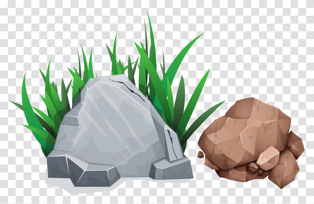 Soil Boulder Clipart For Free And Use Images In Stone Clipart, Plant, Vegetation, Nature, Outdoors Transparent Png