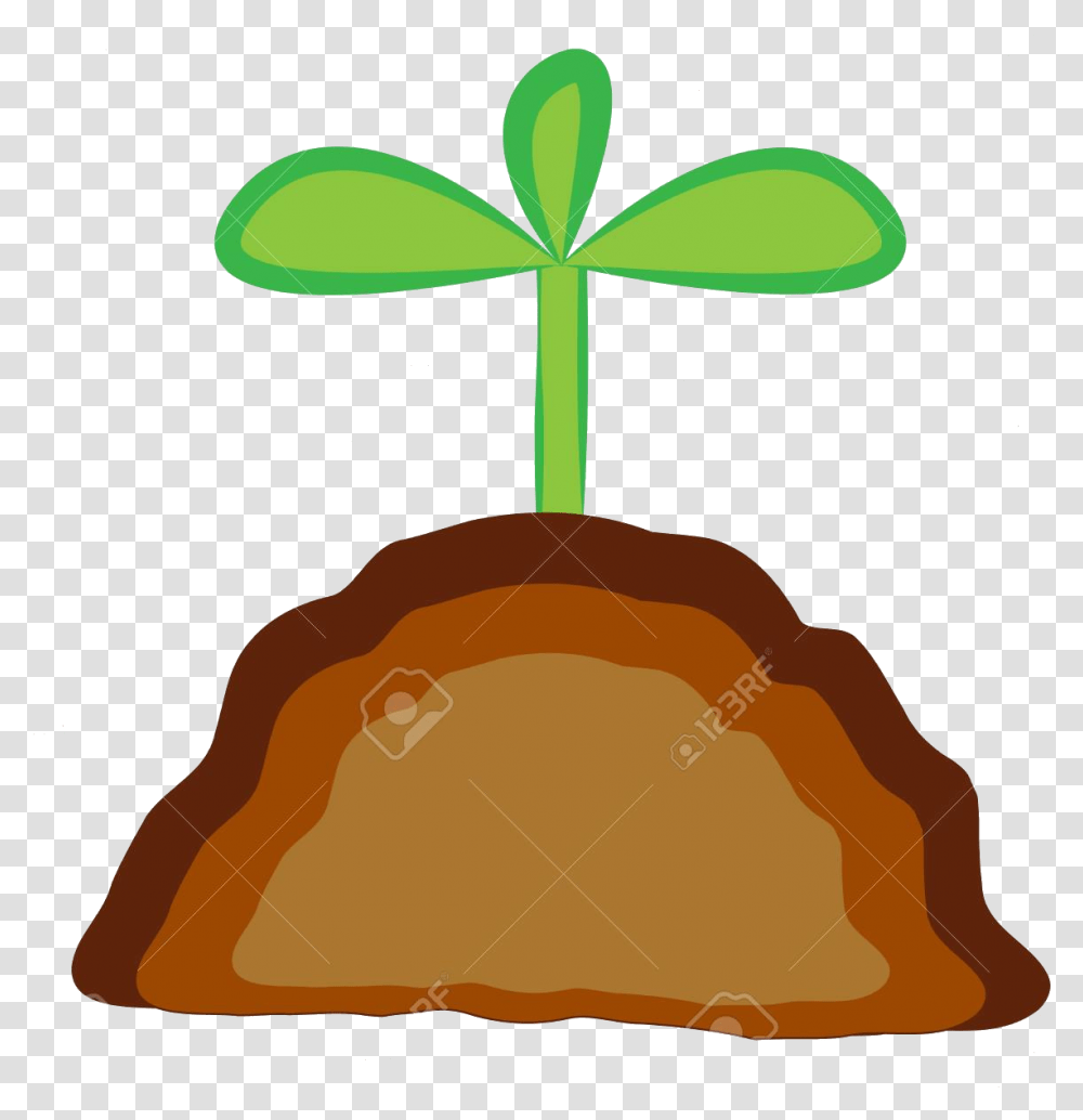 Soil Clipart Brown Hill Free Clip Art Stock Illustrations, Plant, Food, Sprout Transparent Png