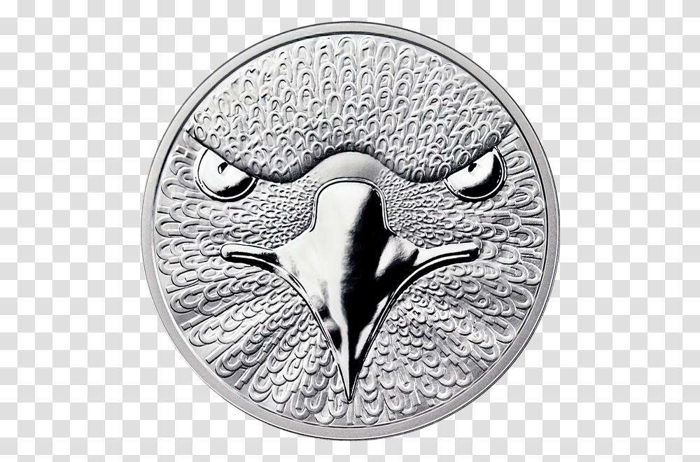 Sol Noctis 2014 001 Btc Binary Eagle Proof Silver Sol Noctis Coin Silver Bitcoin, Bird, Animal, Money, Rug Transparent Png