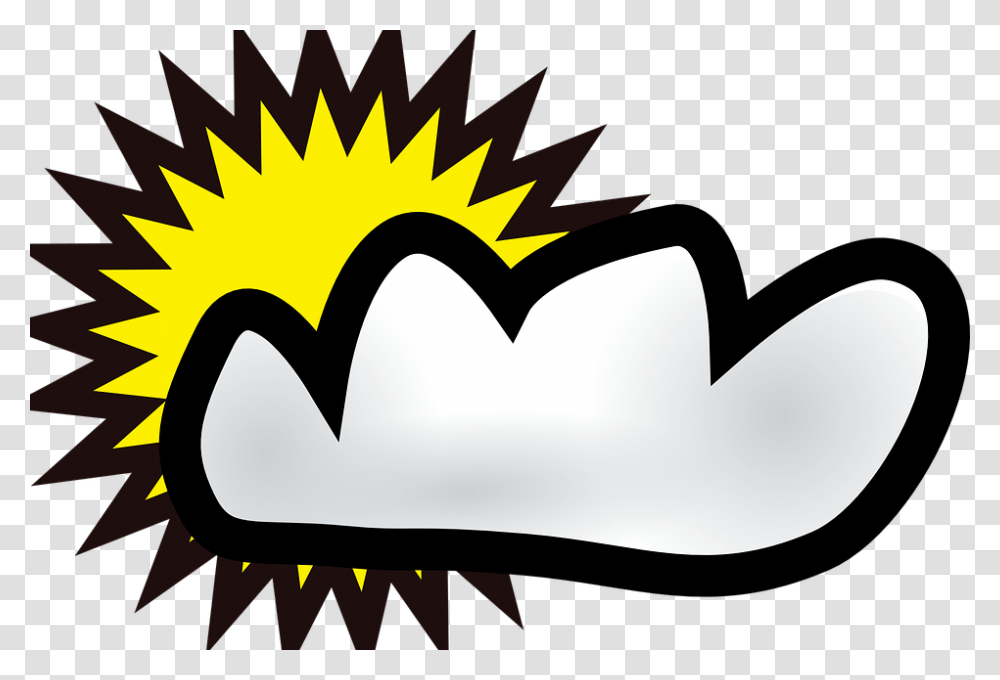 Sol Nube Clima Dibujos Animados Smbolos Soleado Sunny And Cloudy Gif, Batman Logo Transparent Png