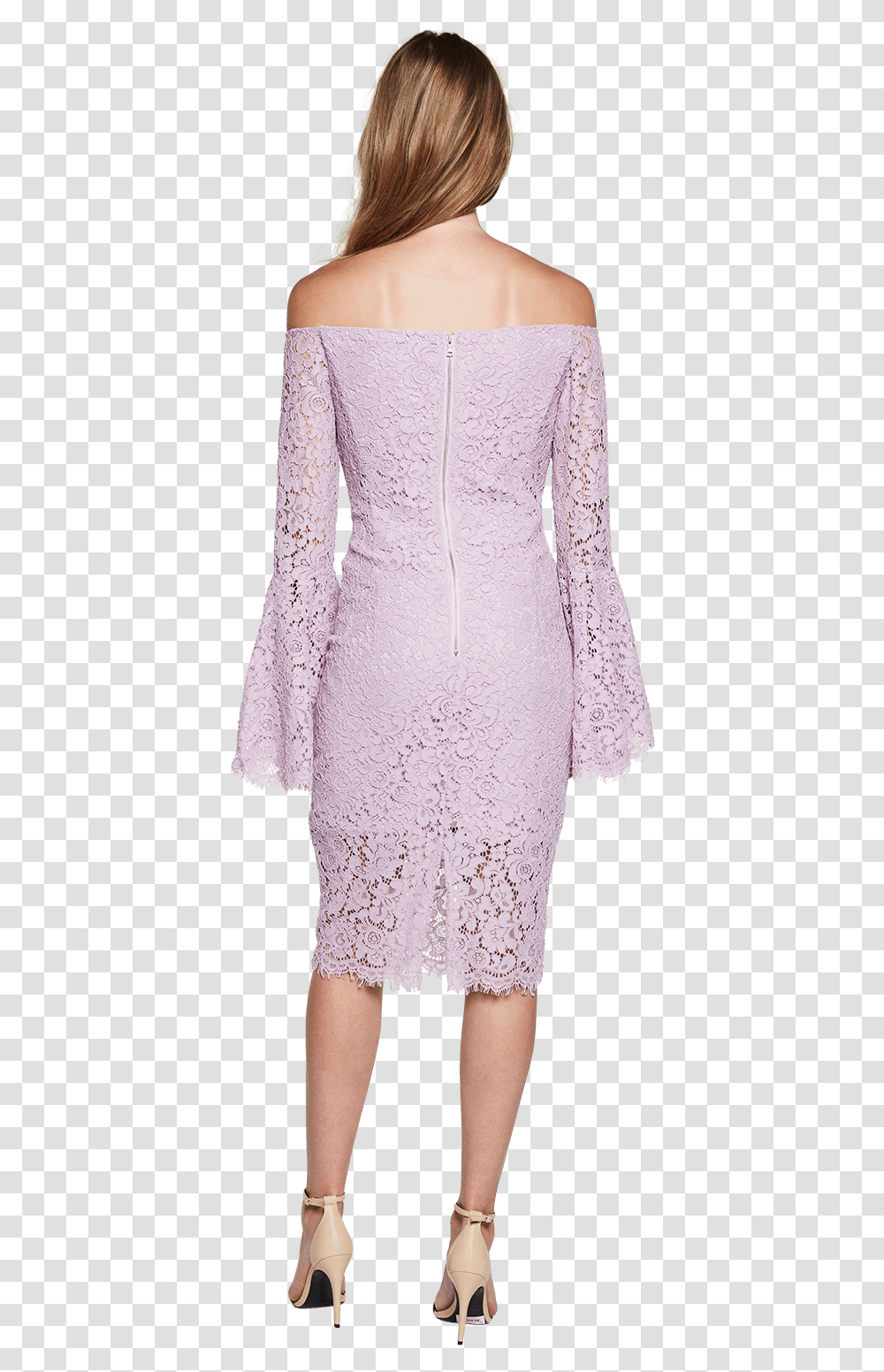 Solange Lace Dress In Colour Fair Orchid Photo Shoot, Apparel, Sleeve, Long Sleeve Transparent Png