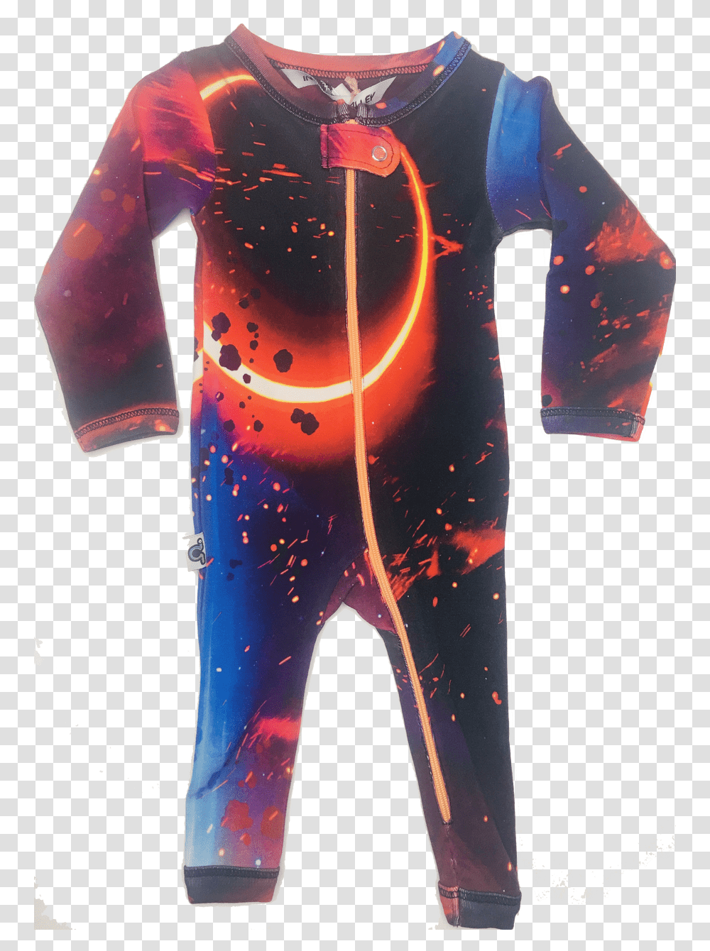 Solar Eclipse Baby Full Zip Romper One Piece Garment, Apparel, Sleeve, Long Sleeve Transparent Png