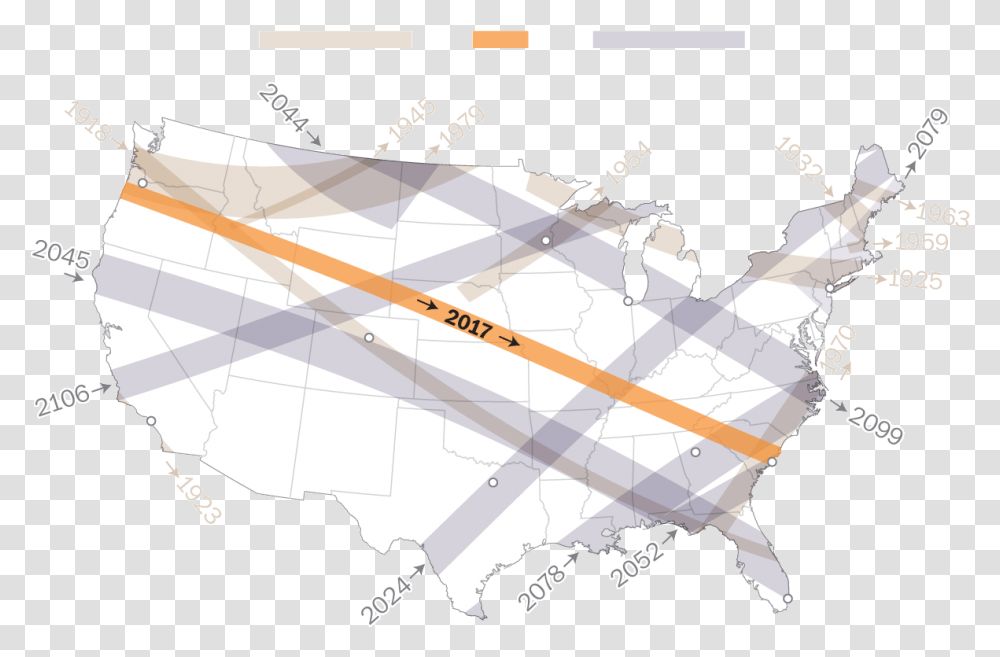 Solar Eclipse Path, Plot, Map, Diagram, Plan Transparent Png