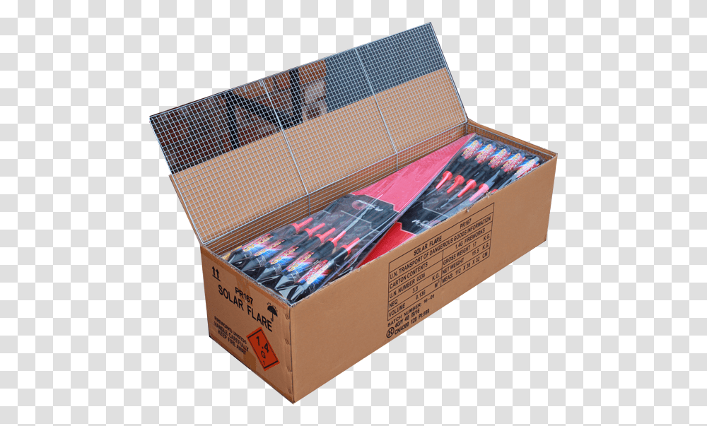 Solar Flare 12 Packs 60 Rockets Galactic Fireworks Rocket Firework 60 Pack, Box, Cardboard, Carton, Pencil Box Transparent Png
