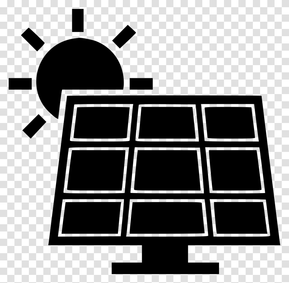 Solar Panel, Stencil, Silhouette, Lighting Transparent Png