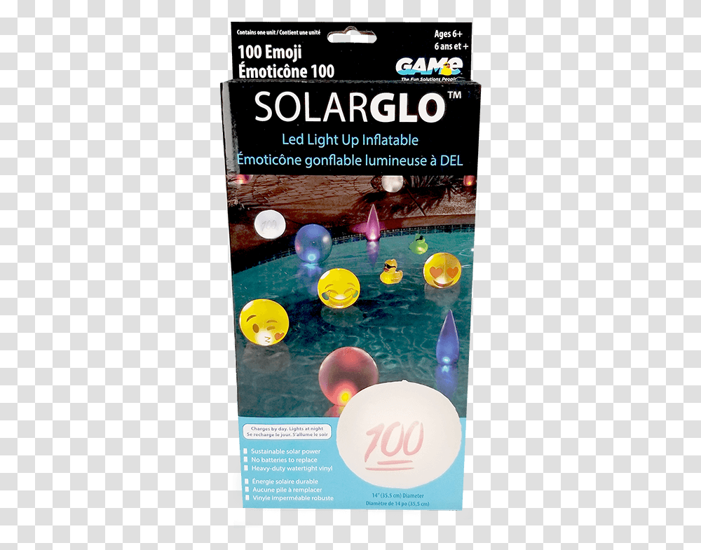 Solarglo Solar Light Floating Emoji Hundred Percent Bead, Egg, Food, Sphere, Poster Transparent Png