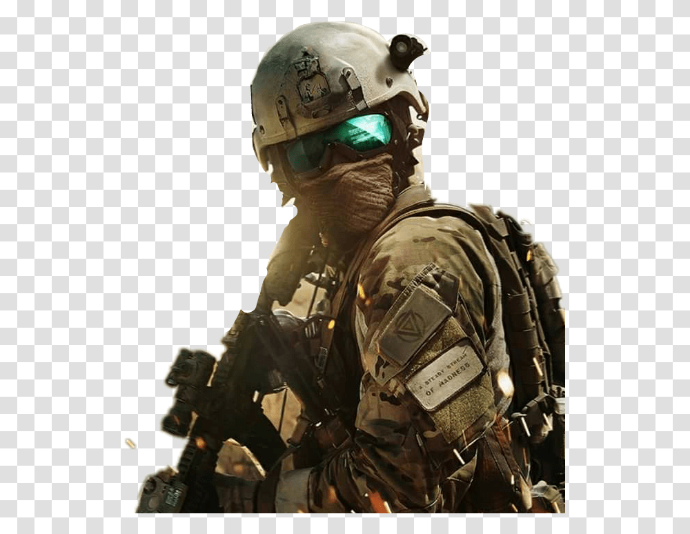 Soldado Army Wallpaper In War, Helmet, Person, Call Of Duty Transparent Png