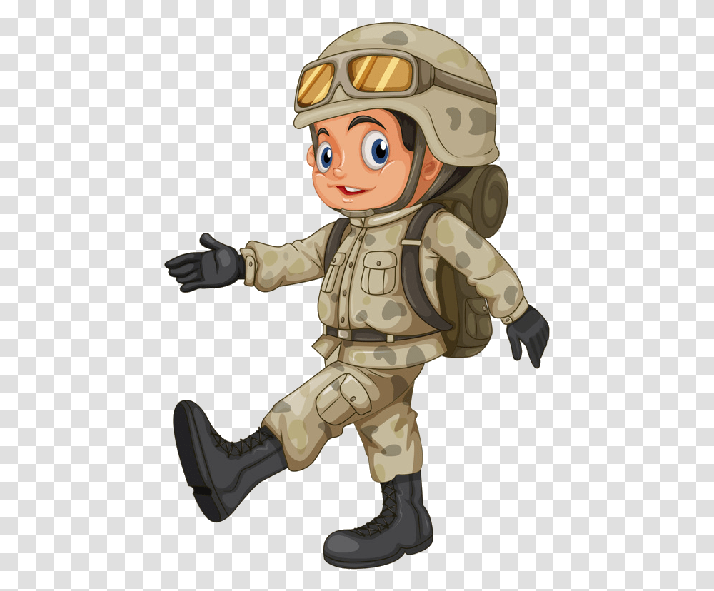 Soldier Army Cartoon Clipart Illustration Cartoon Soldier, Helmet, Apparel, Person Transparent Png