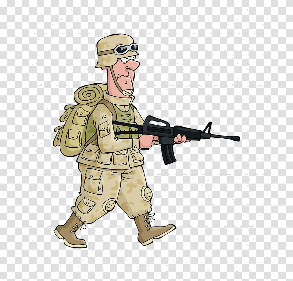 Soldier Cartoon Drawing American Soldiers Soldier Cartoon Background, Person, Human, Astronaut, Gun Transparent Png