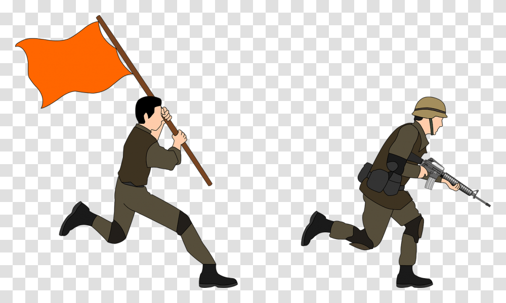 Soldier Charging, Person, Ninja, Duel, People Transparent Png