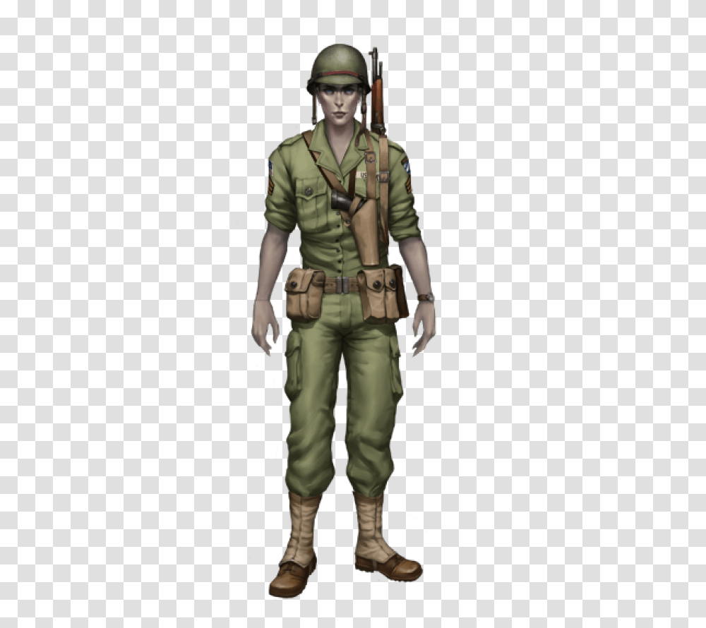 Soldier, Person, Helmet, Coat Transparent Png