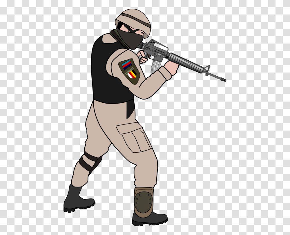 Soldier Pointing Gun Clipart, Person, Helmet, People, Weapon Transparent Png