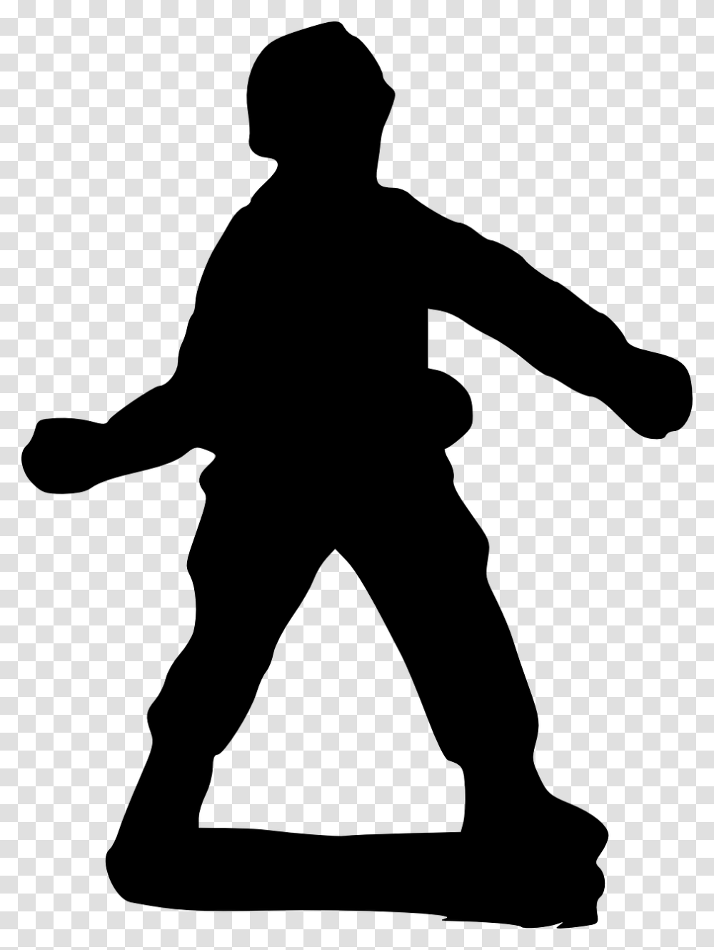 Soldier Silhouette Clip Art Soldier Throwing A Grenade Outline, Gray, World Of Warcraft Transparent Png