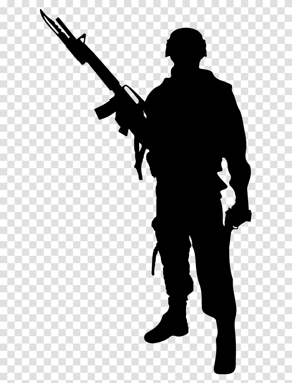 Soldier Silhouette Photography Clip Art Army Soldier Silhouette, Gray, World Of Warcraft Transparent Png
