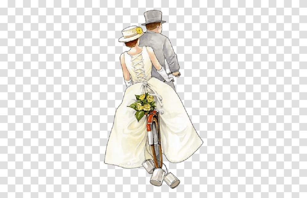 Soldier Wedding Cartoon Back, Person, Costume, Gown Transparent Png