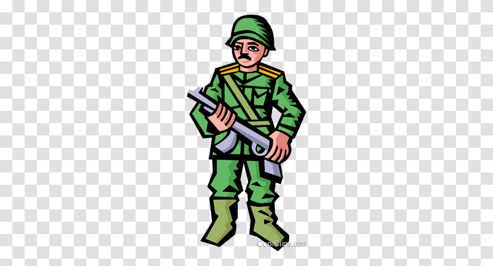 Soldier With Gun Royalty Free Vector Clip Art Illustration, Person, Human, Military, Military Uniform Transparent Png