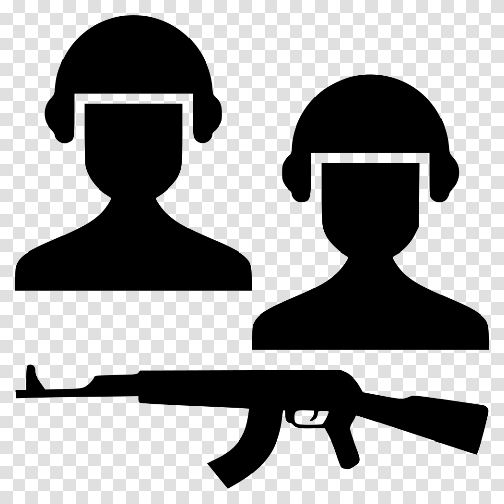Soldiers Military Soldiers Icon, Silhouette, Stencil, Gun, Weapon Transparent Png