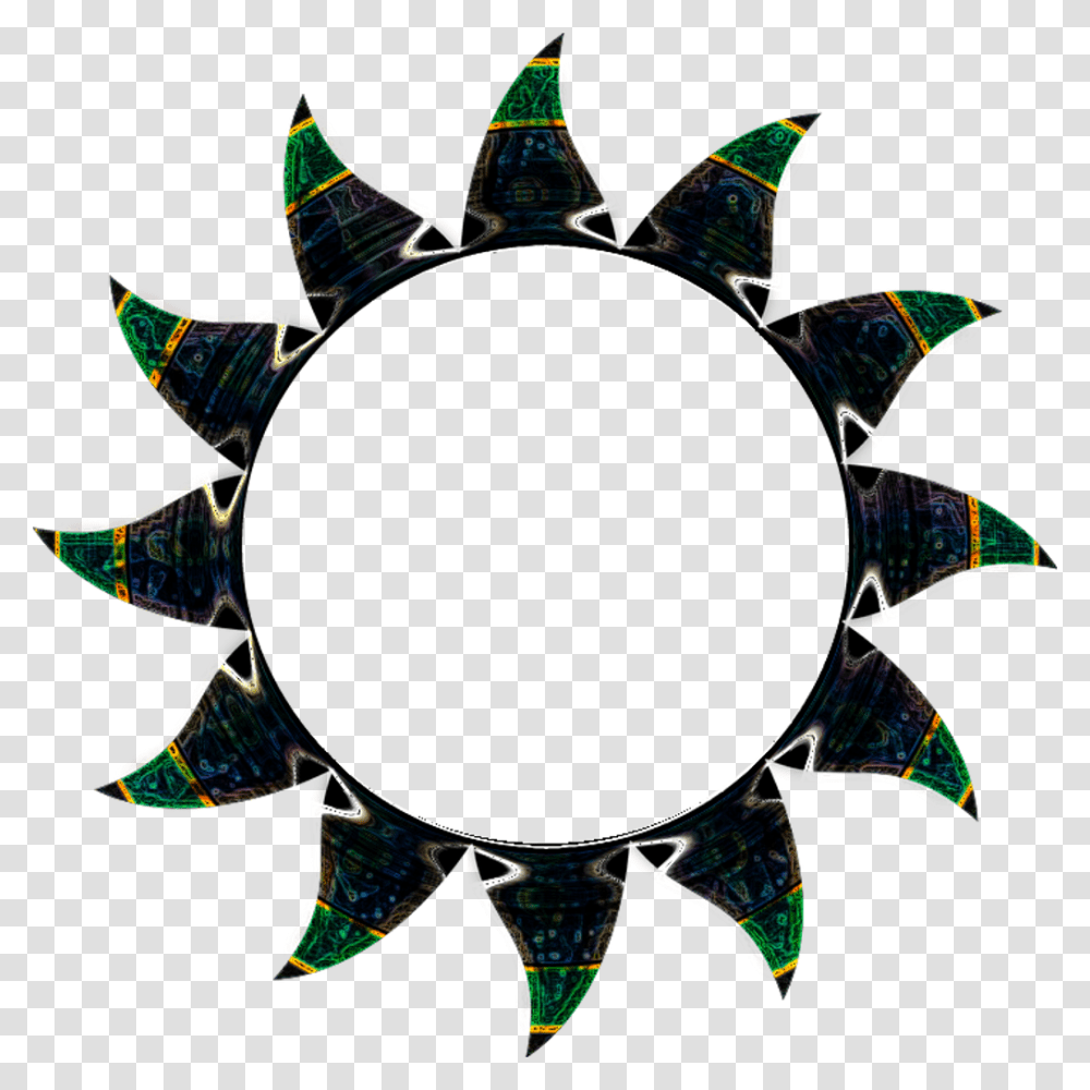 Soleil Tribal Cadre Sun Ftestickers Frame Frames Circle Cause Tired Eyes, Pattern, Fractal Transparent Png