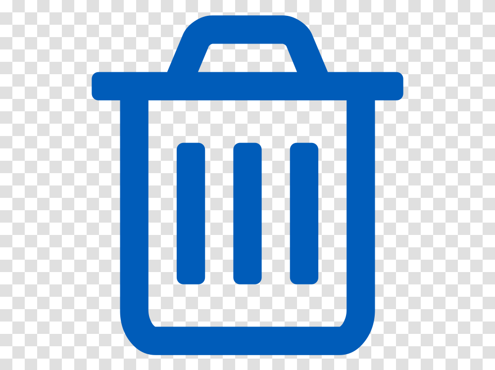 Solid Blue Icon Of A Garbage Can Delete Button, Logo, Trademark Transparent Png
