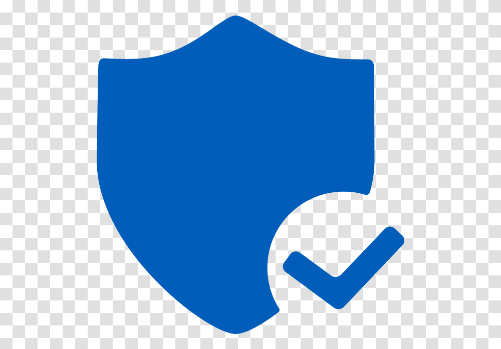 Solid Blue Icon Of A Shield With A Check Mark In The Check Shield, Armor Transparent Png