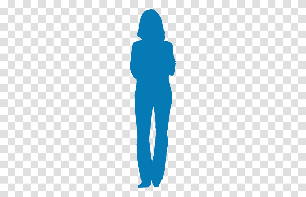 Solid Blue Person Outline Clip Arts Download, Pants, Standing, Mammal Transparent Png