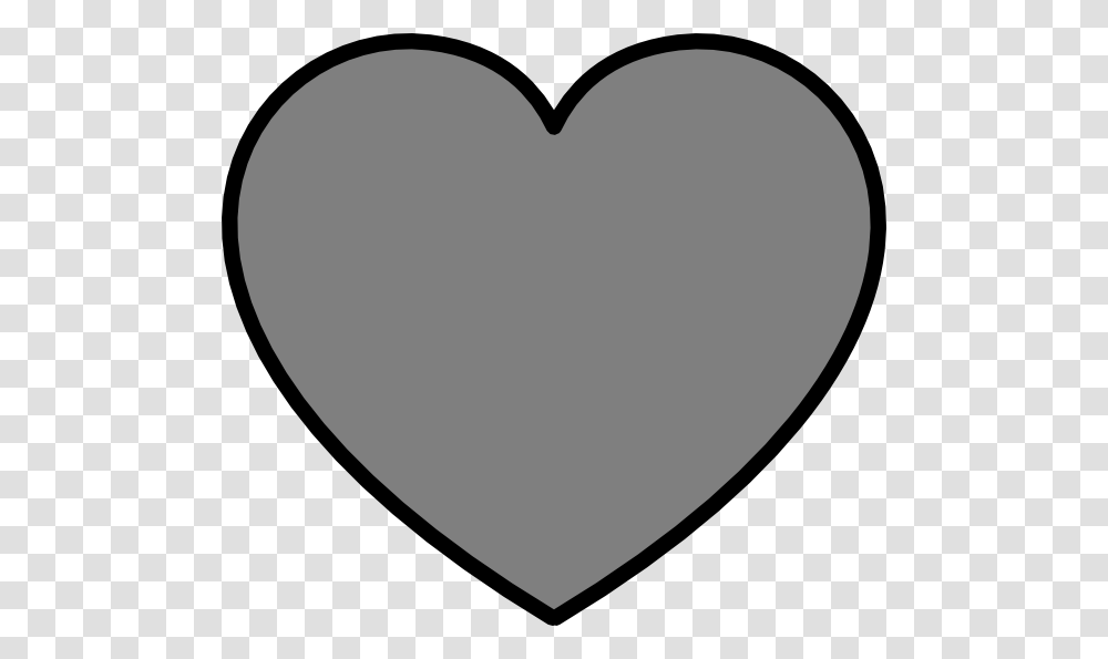 Solid Dark Gray Heart With Black Outline Clip Art, Pillow, Cushion Transparent Png