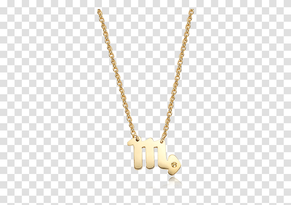 Solid Gold Scorpio Zodiac Sign Necklace Necklace, Jewelry, Accessories, Accessory, Pendant Transparent Png