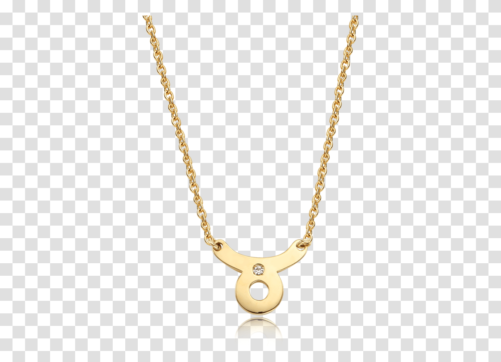 Solid Gold Taurus Zodiac Sign Necklace Necklace, Pendant, Jewelry, Accessories, Accessory Transparent Png