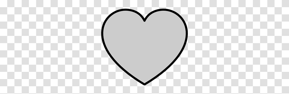 Solid Gray Heart With Black Outline Clip Arts For Web, Balloon, Pillow, Cushion Transparent Png
