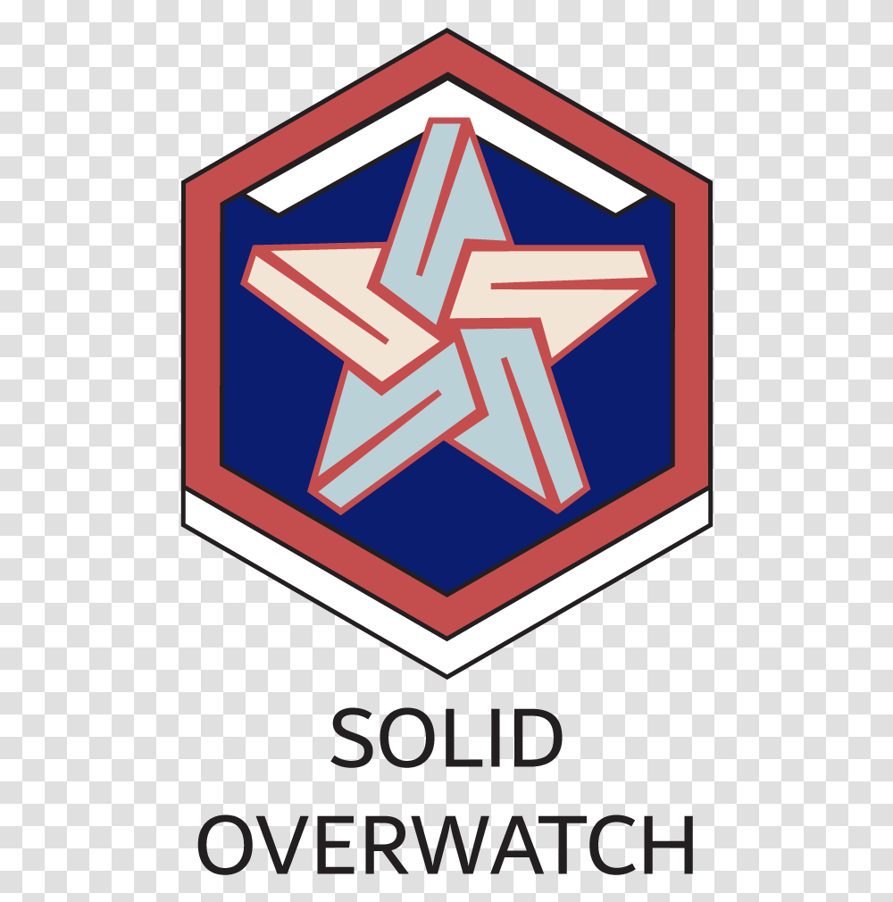 Solid Overwatch Logo With Text, Star Symbol, Recycling Symbol, Trademark Transparent Png