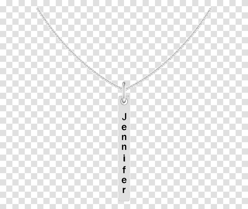 Solid Sterling Silver Engraved Flat Bar Necklace With Pendant, Plot, Diagram, Jewelry, Accessories Transparent Png