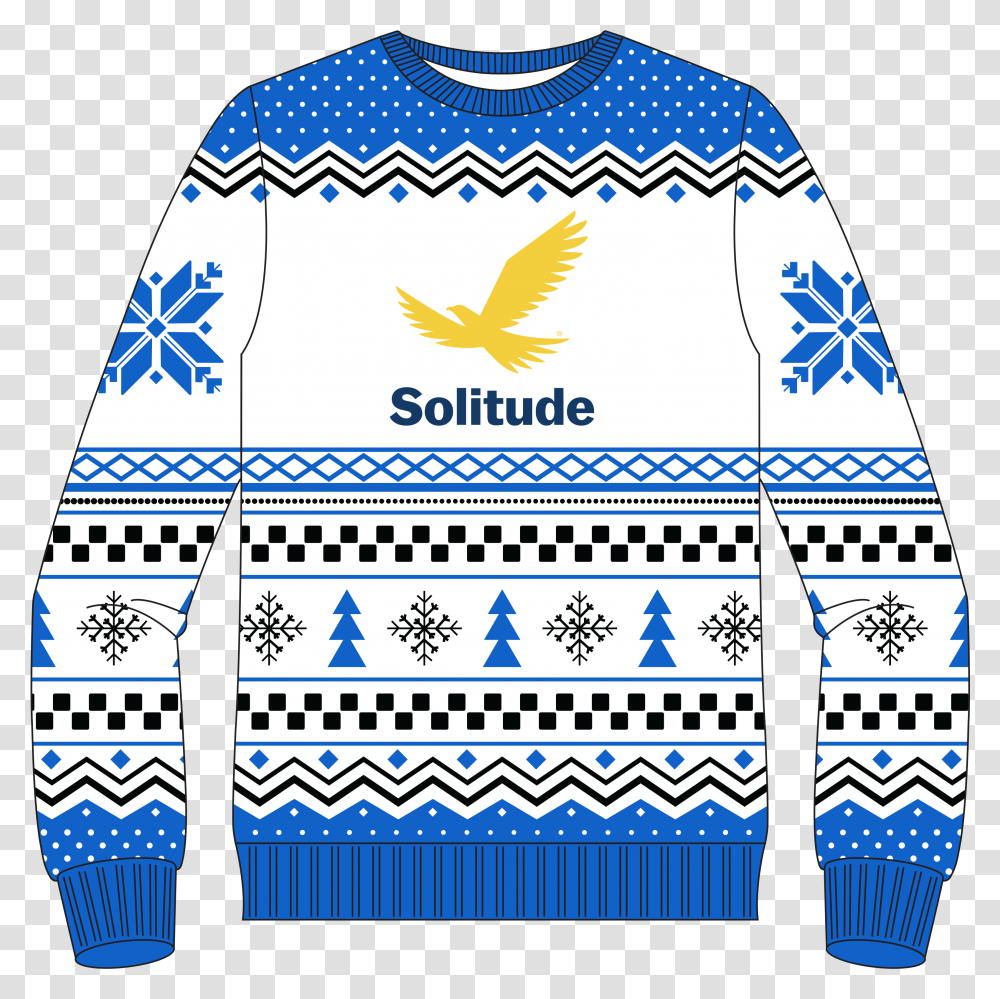 Solitude Ugly Sweater Christmas Drive Long Sleeve, Clothing, Apparel, Sweatshirt, Cardigan Transparent Png