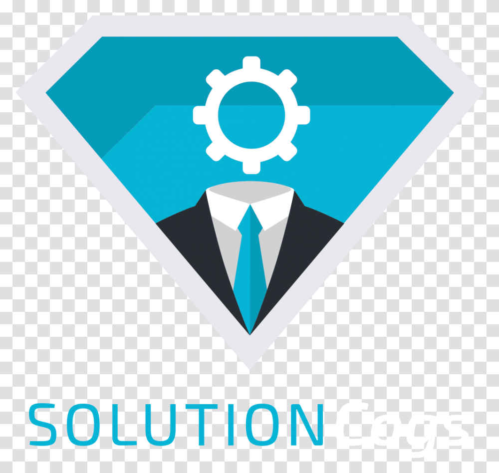 Solution Cogs Emblem, Logo, Label Transparent Png