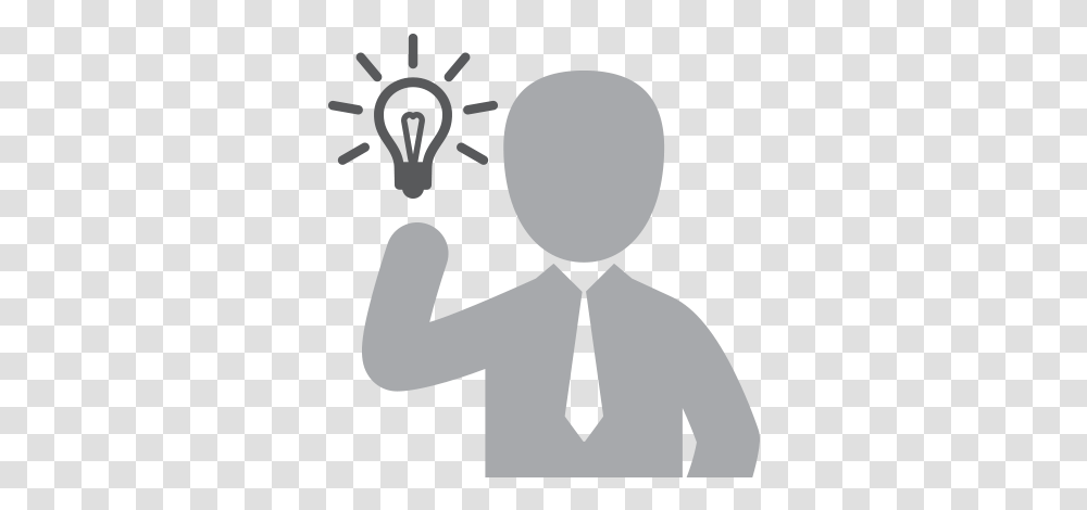 Solution Thinking Icon No Background Full Size Light Bulb Idea Human, Tie, Accessories, Accessory, Hand Transparent Png