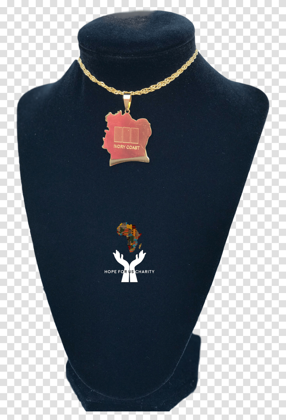 Somalia Necklace - The Hope For Us Charity Gold Chains, Pendant, Person, Human, Hook Transparent Png