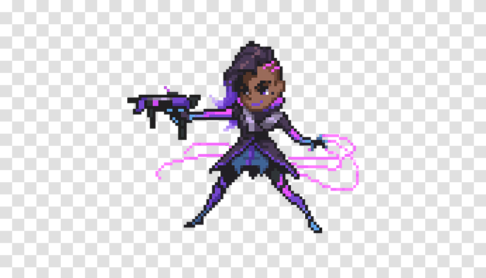 Sombra In Overwatch Pixel, Toy, Costume, Ninja, Paintball Transparent Png