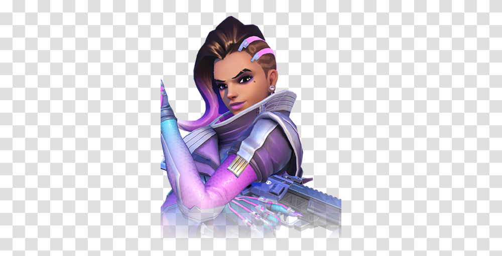 Sombra Video Game Characters Wiki Fandom Sombra From Overwatch, Person, Human, Toy, Costume Transparent Png