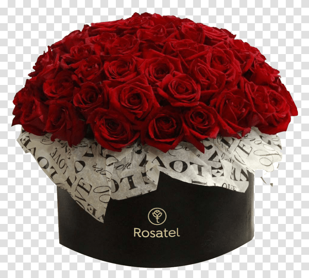 Sombrerera Negra Love Con 50 Rosas Rojas Lovely, Plant, Flower Bouquet, Flower Arrangement, Blossom Transparent Png