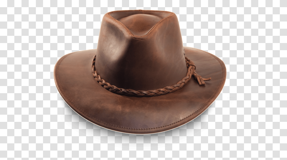 Sombrero Australiano Cuero Engrasado Cowboy Hat, Clothing, Apparel Transparent Png