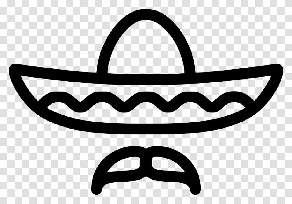 Sombrero Icon Free Download, Apparel, Hat, Stencil Transparent Png