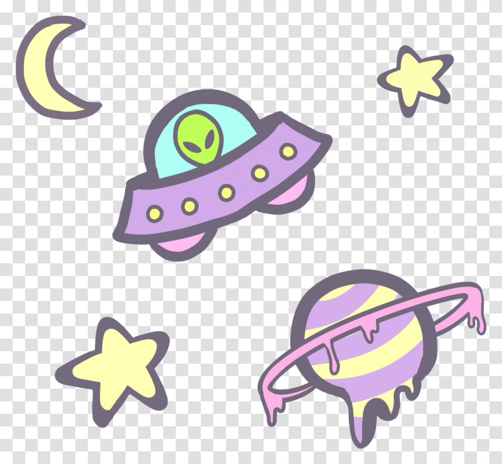 Some Alien Doodles Space Aesthetic Stickers, Hat, Animal, Sombrero Transparent Png