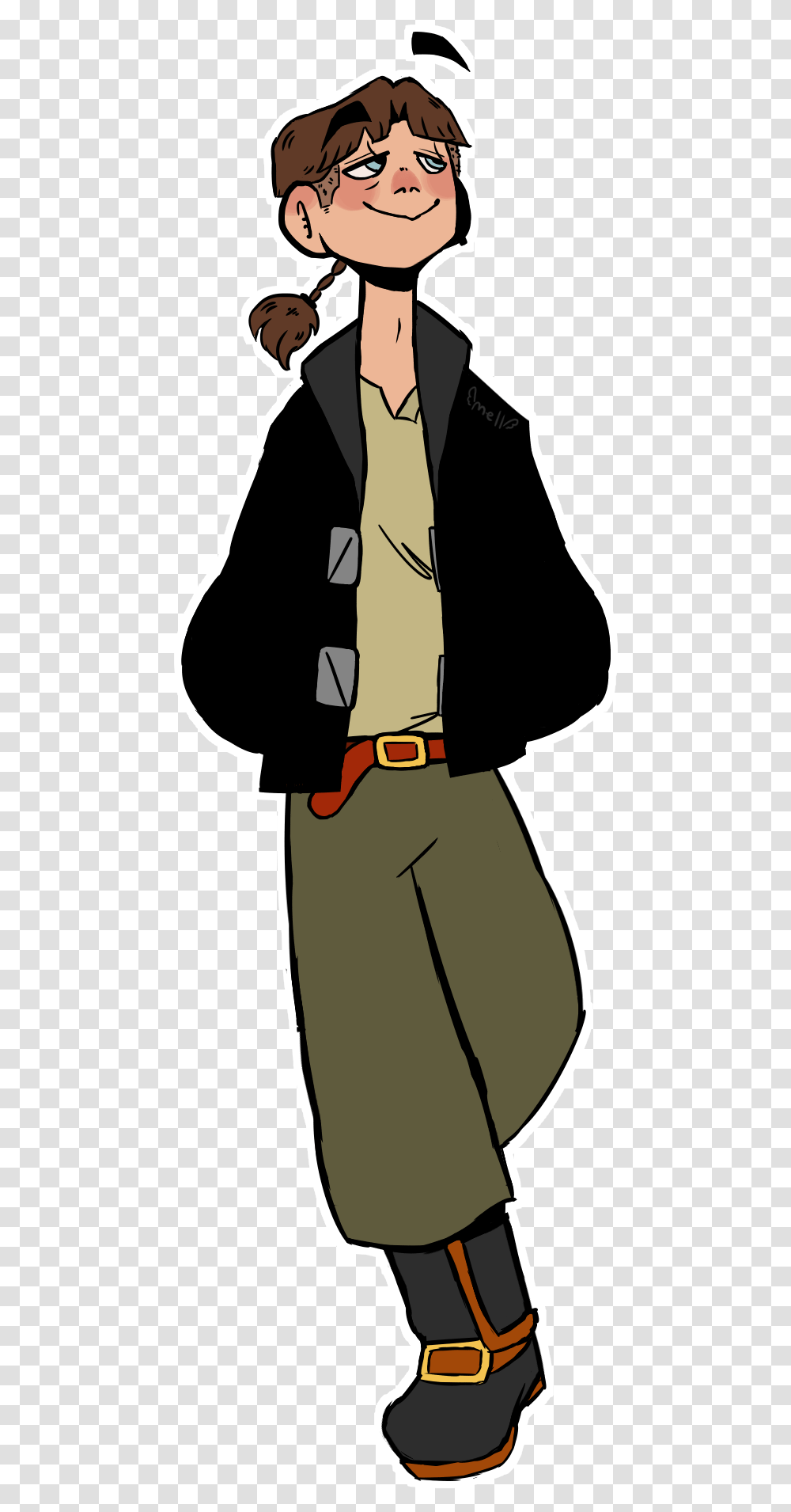 Some Art I Did Of Jim Hawkins Mulan And My Character Cartoon, Person, Military Uniform, Hand Transparent Png
